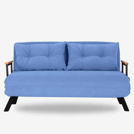 2 személyes kanapéágy Homoko 2-Seater - Kék-VASBÚTOR