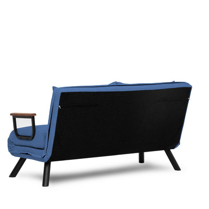 2 személyes kanapéágy Homoko 2-Seater - Kék-VASBÚTOR