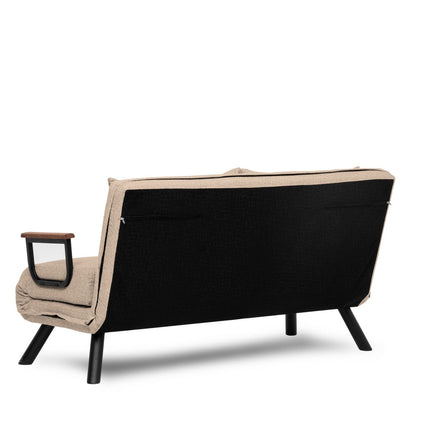 2 személyes kanapéágy Homoko 2-Seater - Krém-VASBÚTOR