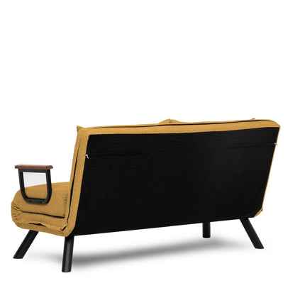 2 személyes kanapéágy Homoko 2-Seater - Mustársárga-VASBÚTOR