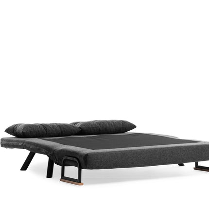 2 személyes kanapéágy Homoko 2-Seater - Sötét Szürke-VASBÚTOR