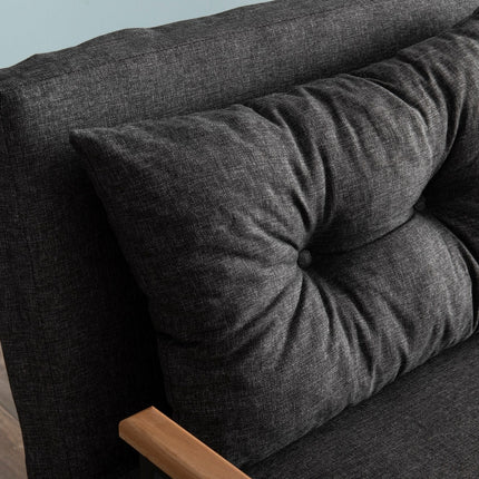 2 személyes kanapéágy Homoko 2-Seater - Sötét Szürke-VASBÚTOR