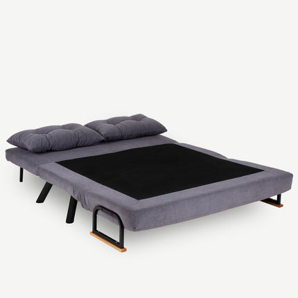 2 személyes kanapéágy Homoko 2-Seater - Szürke-VASBÚTOR