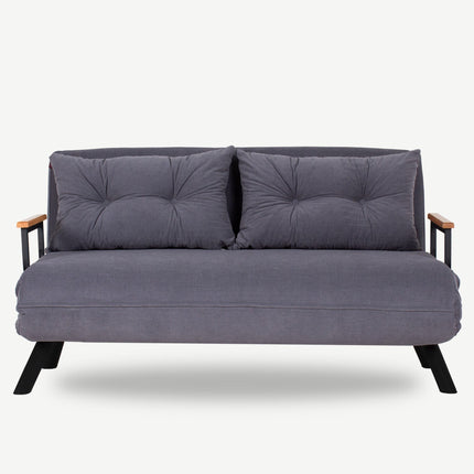 2 személyes kanapéágy Homoko 2-Seater - Szürke-VASBÚTOR