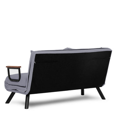 2 személyes kanapéágy Homoko 2-Seater - Szürke-VASBÚTOR