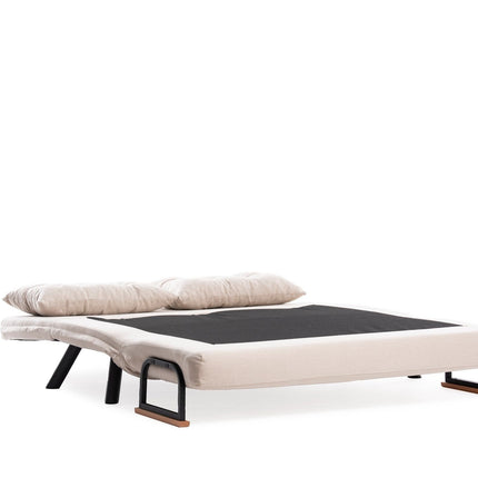 2 személyes kanapéágy Homoko v2 2-Seater - Krém-VASBÚTOR