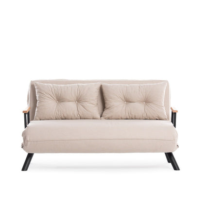 2 személyes kanapéágy Homoko v2 2-Seater - Krém-VASBÚTOR