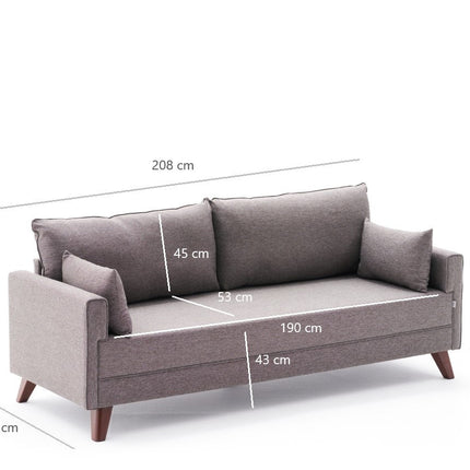 3 személyes kanapé Bella Sofa For 3 Pr - Barna-VASBÚTOR
