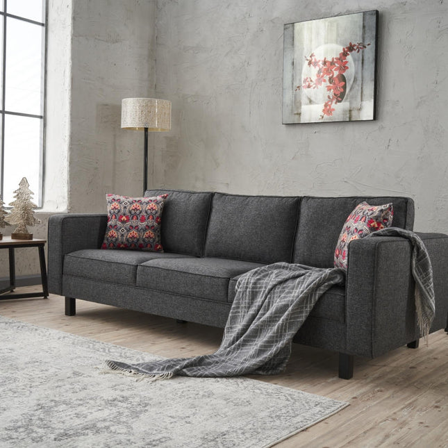 3 személyes kanapé Kale Linen - Antracit-VASBÚTOR