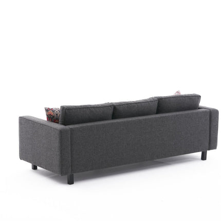 3 személyes kanapé Kale Linen - Antracit-VASBÚTOR