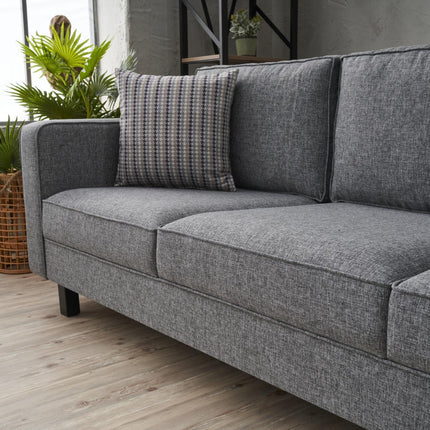 3 személyes kanapé Kale Linen - Szürke-VASBÚTOR