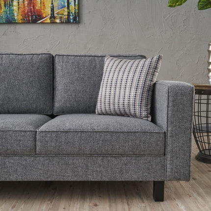 3 személyes kanapé Kale Linen - Szürke-VASBÚTOR