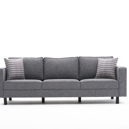 3 személyes kanapé Kale Linen - Szürke-VASBÚTOR