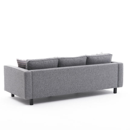3 személyes kanapé Kale Linen - Szürke-VASBÚTOR