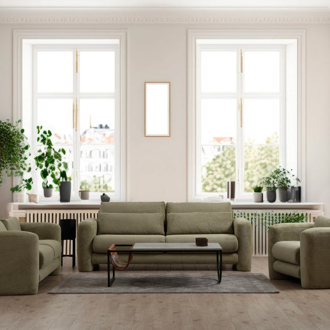 3 személyes kanapé Lily Zöld - 3-VASBÚTOR