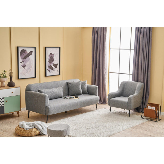3 személyes kanapé Revos - Szürke-VASBÚTOR