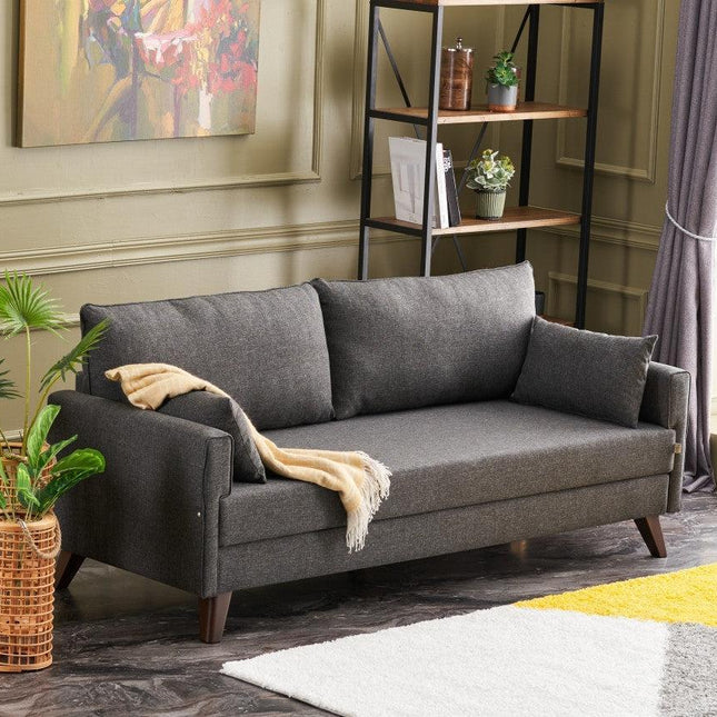 3 személyes kanapéágy Bella Sofa - Antracit-VASBÚTOR