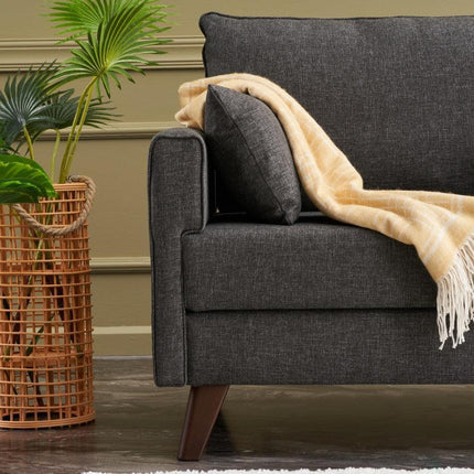 3 személyes kanapéágy Bella Sofa - Antracit-VASBÚTOR