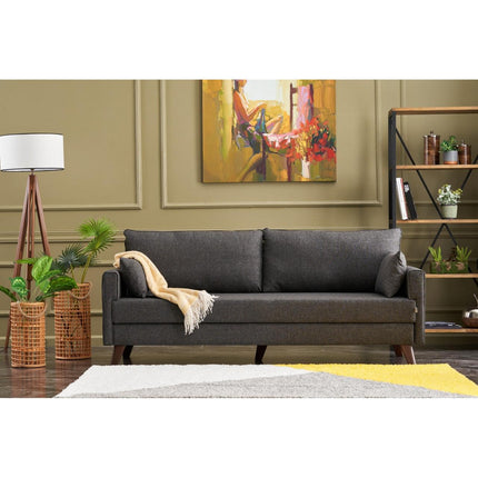 3 személyes kanapéágy Bella Sofa - Antracit-VASBÚTOR