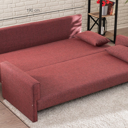 3 személyes kanapéágy Bella Sofa - Bordó-VASBÚTOR