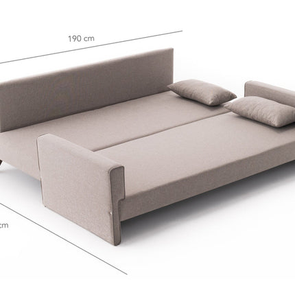 3 személyes kanapéágy Bella Sofa - Krém-VASBÚTOR