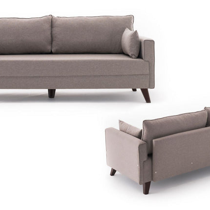 3 személyes kanapéágy Bella Sofa - Krém-VASBÚTOR