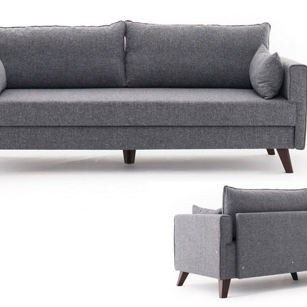 3 személyes kanapéágy Bella Sofa - Szürke-VASBÚTOR