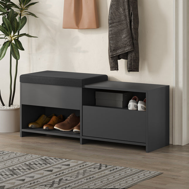 Cipőtároló Filux Bench - Anthracite-VASBÚTOR