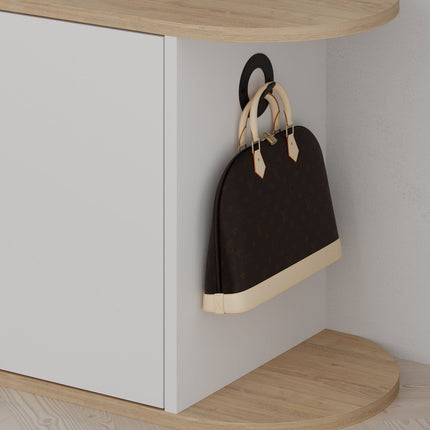 Cipőtároló Nova Shoe Bench - Oak, White-VASBÚTOR
