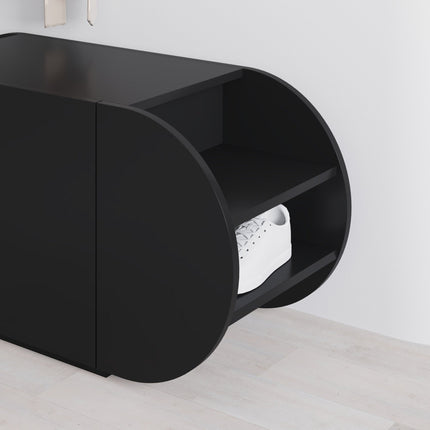 Cipőtároló Pozy Shoe Bench - Black-VASBÚTOR