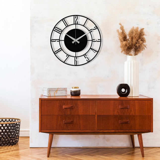 Dekoratív fém falióra, Enzoclock - S011-VASBÚTOR