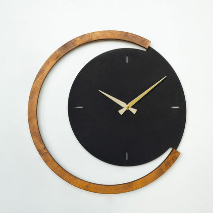 Dekoratív fém falióra, Moon Time - APS117-VASBÚTOR