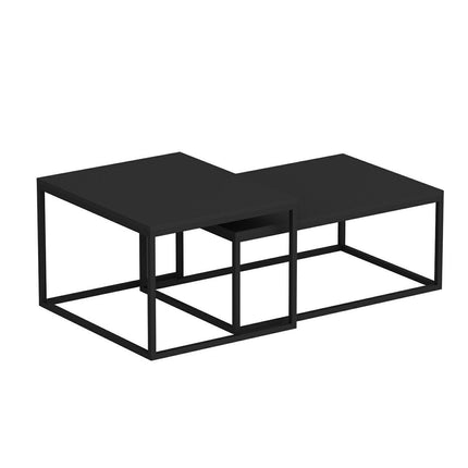 Dohányzóasztal (2 részes) Leka - Black-VASBÚTOR
