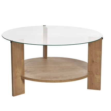 Dohányzóasztal Clara - Sapphire Oak, Transparent-VASBÚTOR