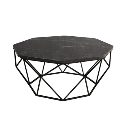 Dohányzóasztal Diamond - Black Marble-VASBÚTOR