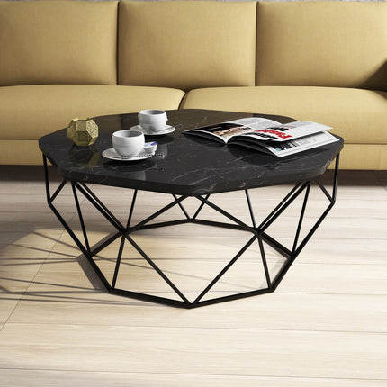 Dohányzóasztal Diamond - Black Marble-VASBÚTOR