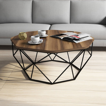 Dohányzóasztal Diamond - Walnut-VASBÚTOR
