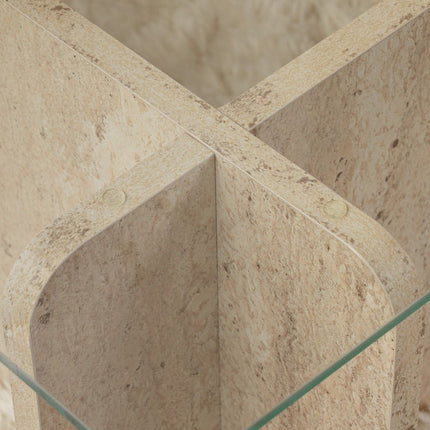 Dohányzóasztal Flavio - Travertine-VASBÚTOR