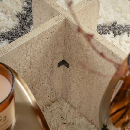 Dohányzóasztal Flavio - Travertine-VASBÚTOR