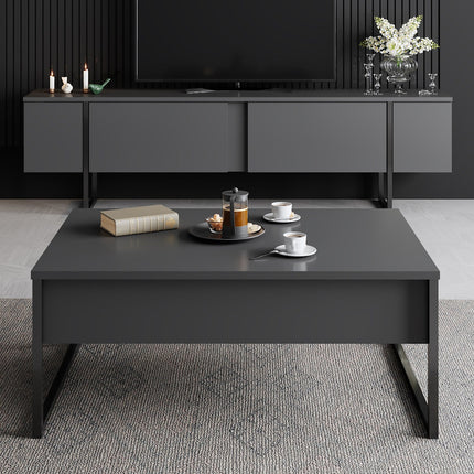 Dohányzóasztal Luxe - Anthracite, Black-VASBÚTOR