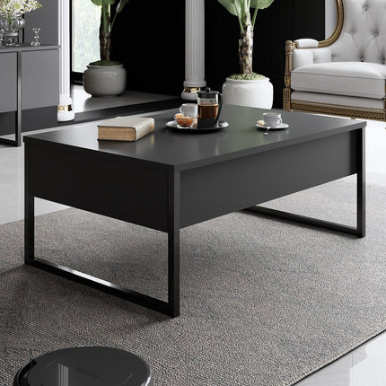 Dohányzóasztal Luxe - Anthracite, Black-VASBÚTOR