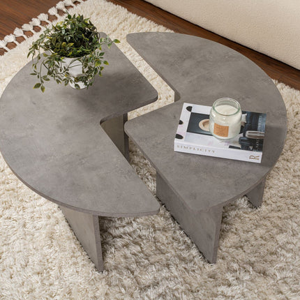 Dohányzóasztal Moira - Concrete Grey-VASBÚTOR