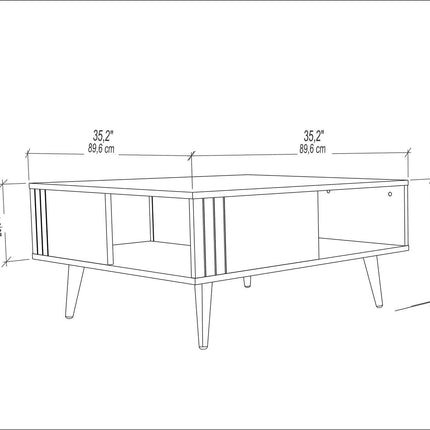 Dohányzóasztal Ronas - Walnut-VASBÚTOR