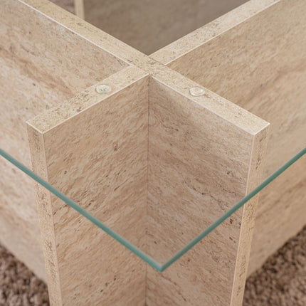 Dohányzóasztal Vetrino - Travertine-VASBÚTOR