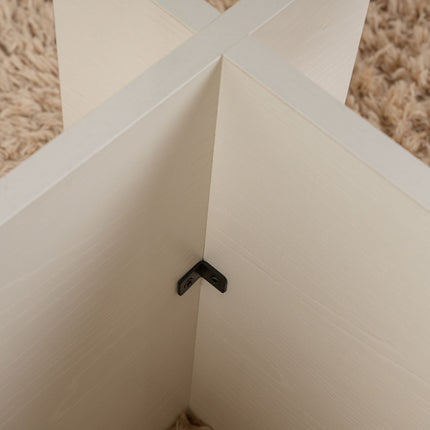 Dohányzóasztal Vetrino - Wooden Fehér-VASBÚTOR