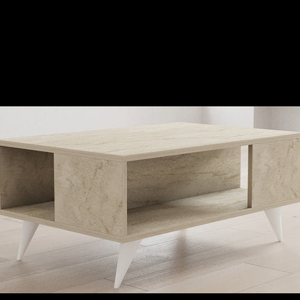 Dohányzóasztal Yuka - Travertine-VASBÚTOR