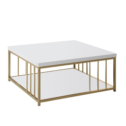 Dohányzóasztal Zenn - White, Gold-VASBÚTOR