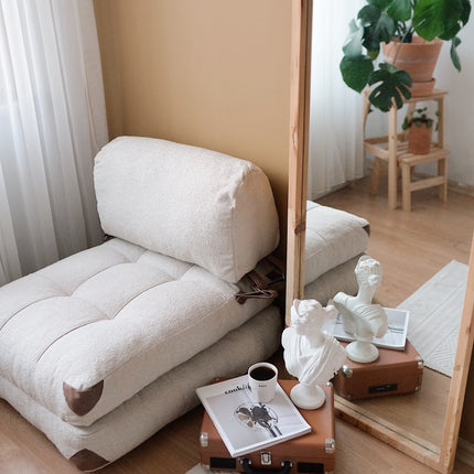 Egyzemélyes kanapéágy- Fold Teddy - Krém-VASBÚTOR