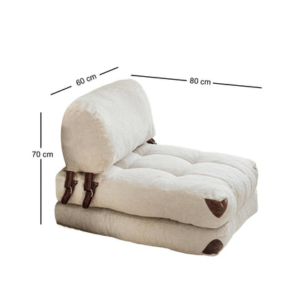 Egyzemélyes kanapéágy- Fold Teddy - Krém-VASBÚTOR
