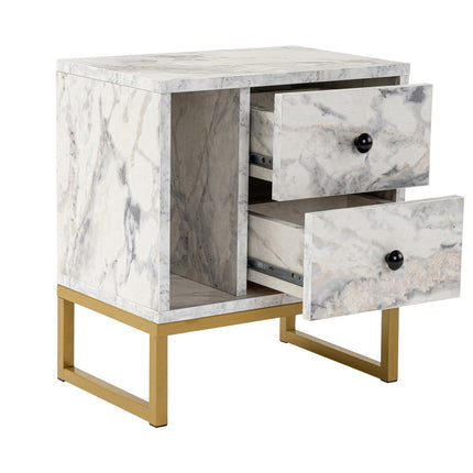 Éjjeliszekrény Glimmer - Fressia Marble, Arany-VASBÚTOR